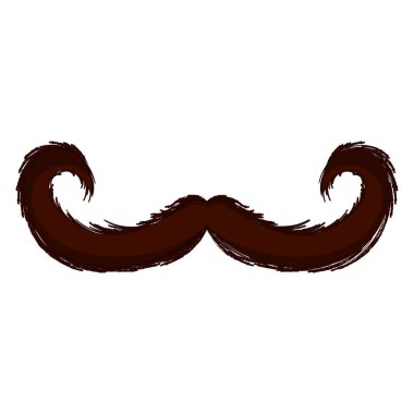 İzole bıyık simgesi