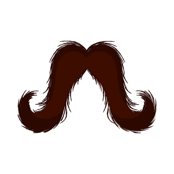 Icône moustache isolée — Image vectorielle