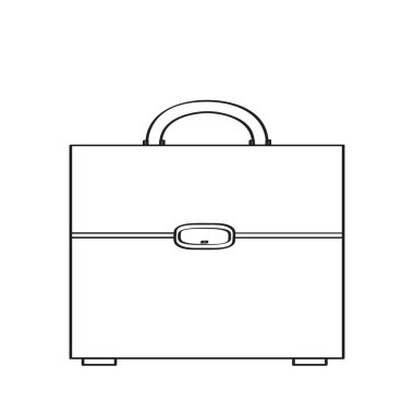 İzole iş bavul simgesi