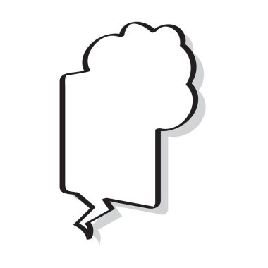 İzole boş kabarcık sohbet