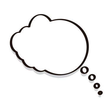 İzole boş kabarcık sohbet