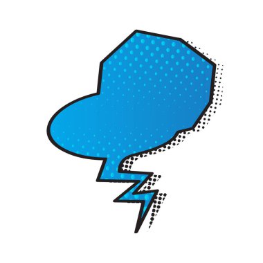 Noktalı resim deseni ile komik kabarcık sohbet