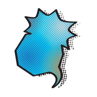 Noktalı resim deseni ile komik kabarcık sohbet