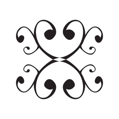 İzole edilmiş arabesk deseni