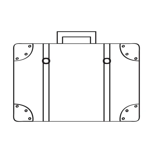 Isolée icône valise d'affaires — Image vectorielle