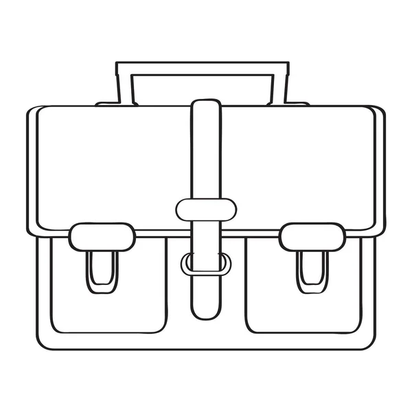 Isolée icône valise d'affaires — Image vectorielle