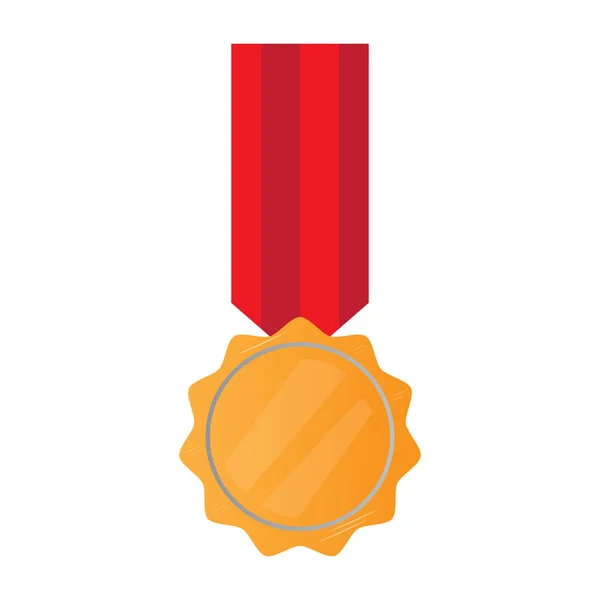Geïsoleerde gouden medaille — Stockvector