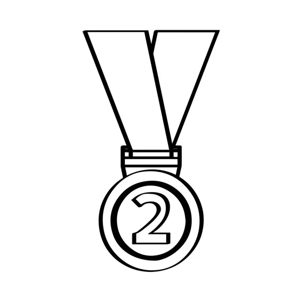 Ikone der Silbermedaille — Stockvektor