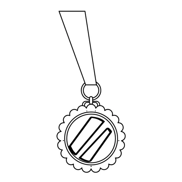 Isolée icône médaille d'or — Image vectorielle