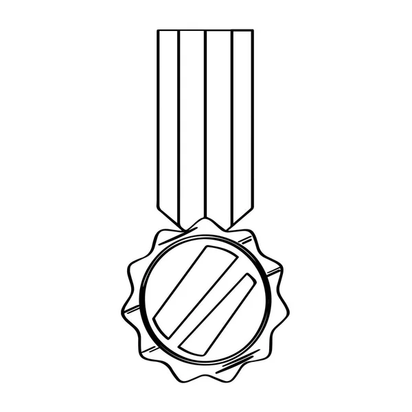 Isolated golden medal icon — Stock Vector