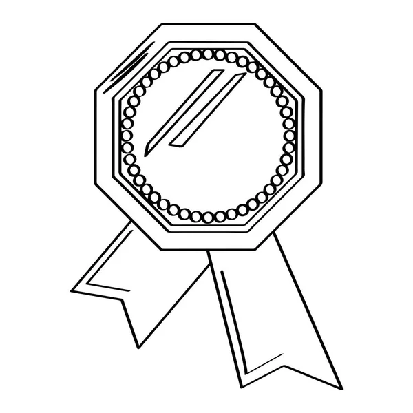 Isolée icône médaille d'or — Image vectorielle