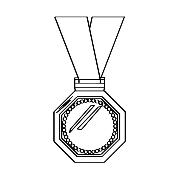 Geïsoleerde gouden medaille pictogram — Stockvector