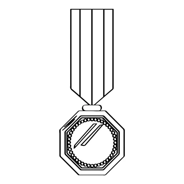 Isolated golden medal icon — Stock Vector