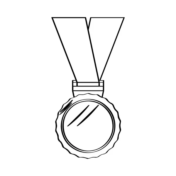 Ikona Białym Tle Złotego Medalu Wektor Ilustracja Projektu — Wektor stockowy