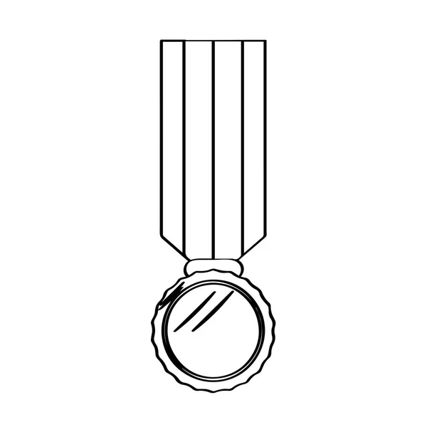 Isolée icône médaille d'or — Image vectorielle