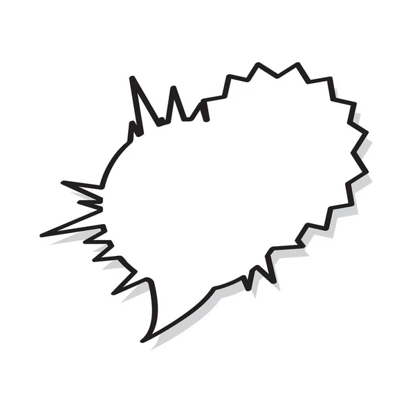 Chat isolé bulle vide — Image vectorielle