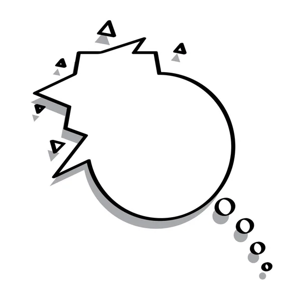 Chat isolé bulle vide — Image vectorielle
