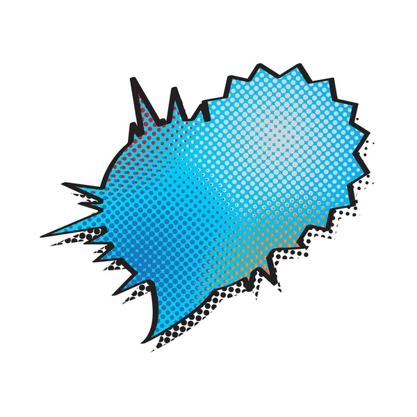 BD bulle chat avec motif demi-ton — Image vectorielle