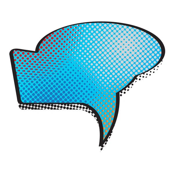 Comic bubble chat with halftone pattern — Stock Vector