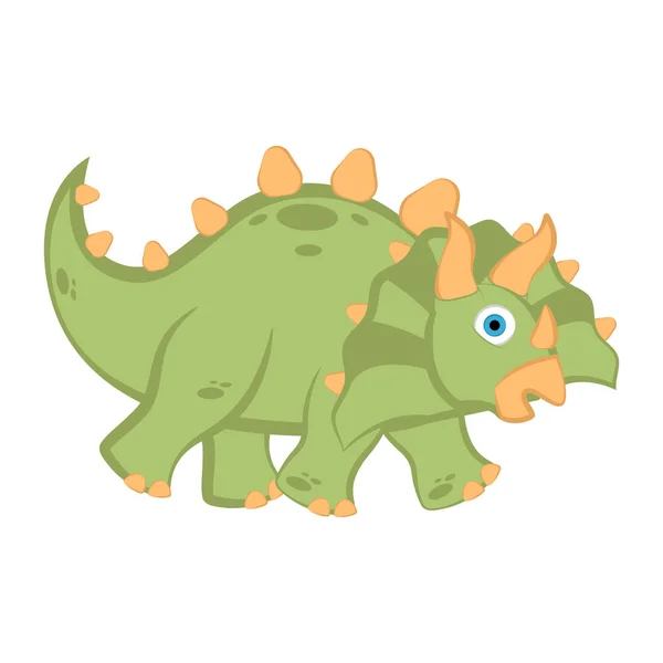 Mignon Personnage Dessin Animé Dinosaure Illustration Vectorielle — Image vectorielle