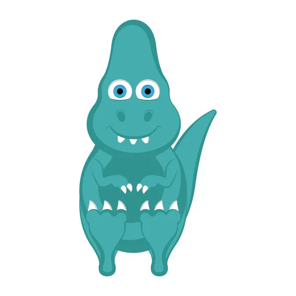 Mignon personnage de dessin animé dinosaure — Image vectorielle