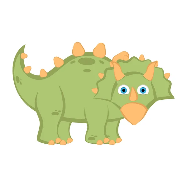 Cute dinosaur cartoon character — Stock Vector