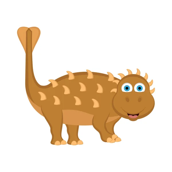 Aranyos dinoszaurusz rajzfilmfigura — Stock Vector