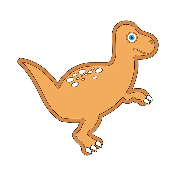 Mignon personnage de dessin animé dinosaure — Image vectorielle