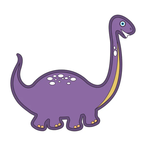 Mignon Personnage Dessin Animé Dinosaure Illustration Vectorielle — Image vectorielle