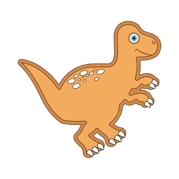 Cute dinosaur cartoon character — Stock Vector