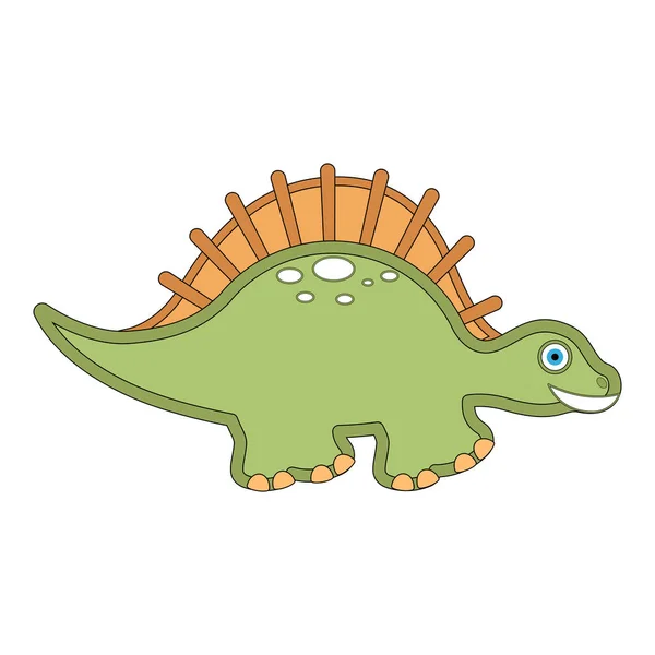 Cute dinosaur cartoon character — Stock Vector