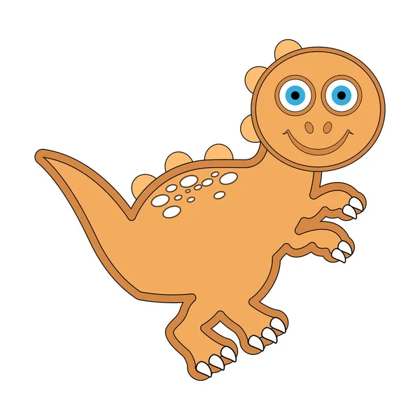 Mignon personnage de dessin animé dinosaure — Image vectorielle