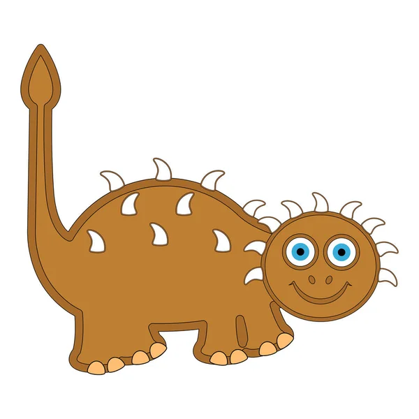 Cute dinosaur cartoon character — Stock Vector