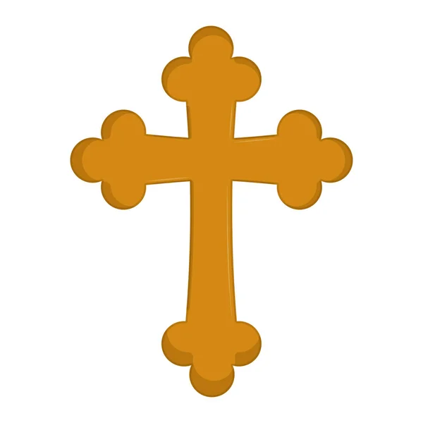 Izolowana ikona krzyża — Wektor stockowy