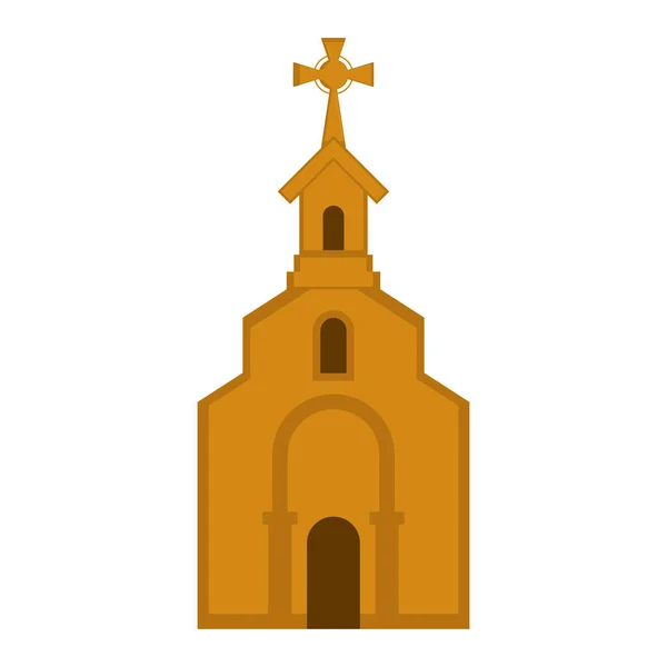 孤立したカトリック教会のイメージ — ストックベクタ