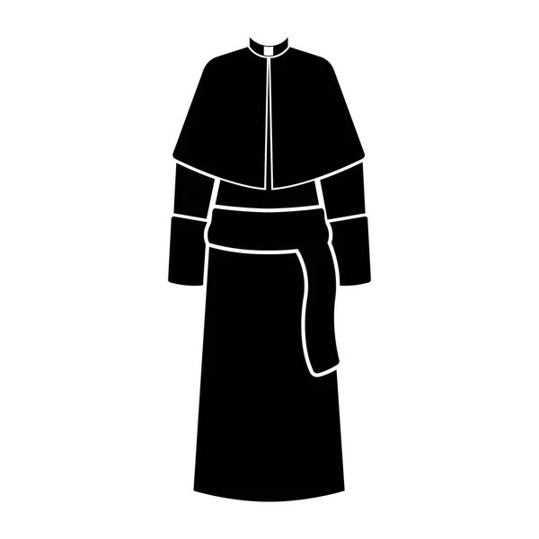 Silueta de sotana aislada — Archivo Imágenes Vectoriales