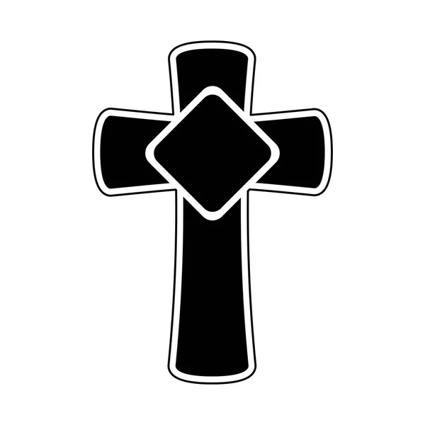 Ізольовані хрест силует — стоковий вектор