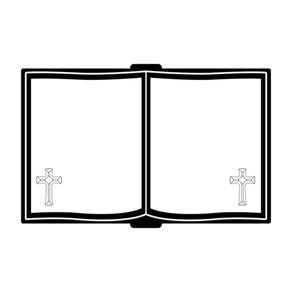 Heilige Bijbel silhouet — Stockvector