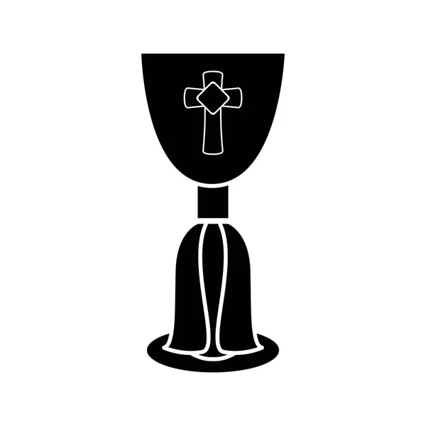 Isolated chalice silhouette — Stock Vector