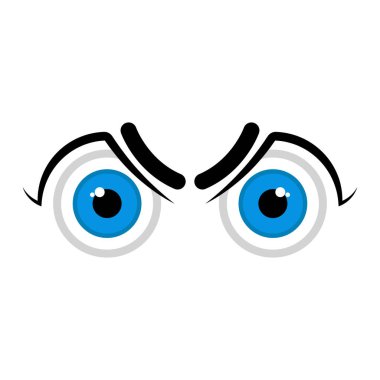 İzole kızgın gözleri