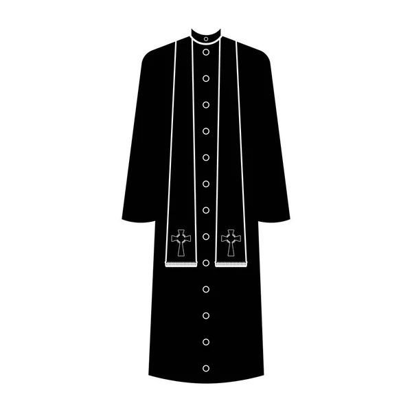Isolated cassock silhouette — Stock Vector