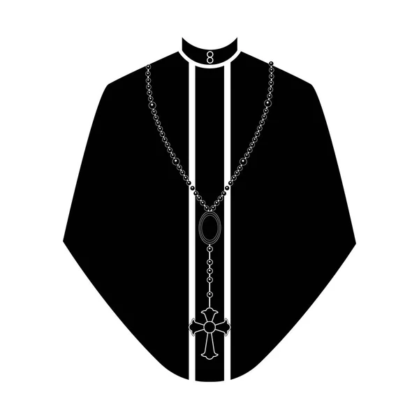 Siluet cassock terisolasi - Stok Vektor