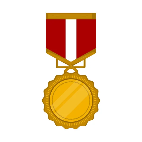 Gouden medaille pictogram — Stockvector