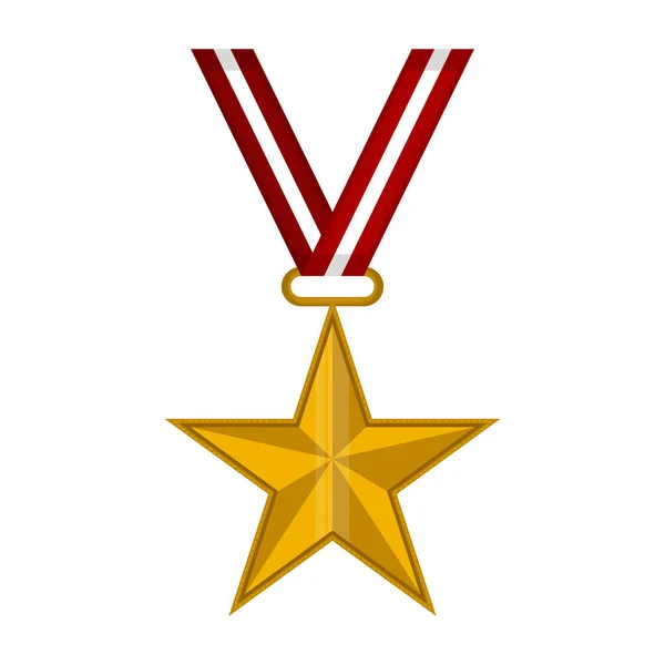 Ikon Medali Emas Terisolasi Desain Ilustrasi Vektor - Stok Vektor