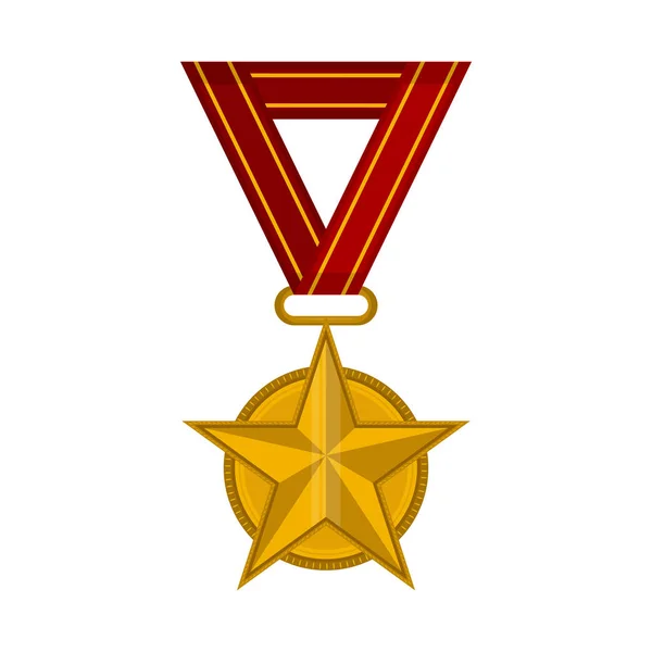 Golden medal icon — Stock Vector