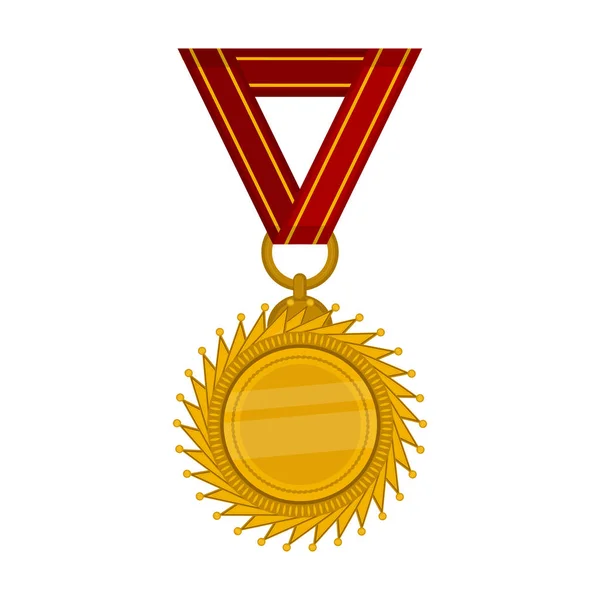 Золота медаль значок — стоковий вектор