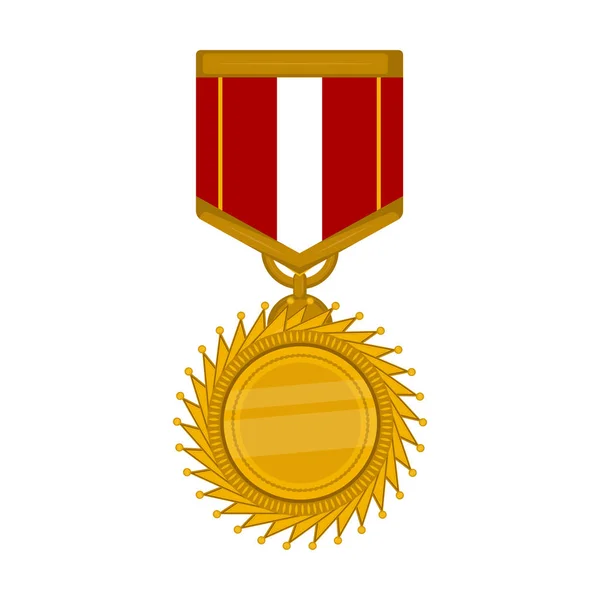 Ikon medali emas - Stok Vektor