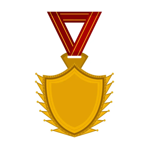 Golden medal icon — Stock Vector