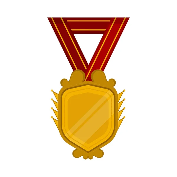 Zole Altın Madalya Simgesi Vektör Çizim Tasarım — Stok Vektör