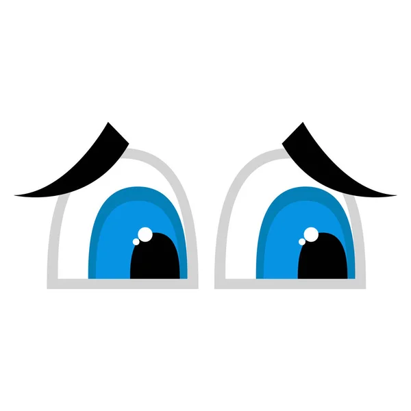 Vereinzelt besorgte Augen — Stockvektor